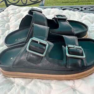 Anthropologie Shira Platform Slide Sandals EU 41 USA 10